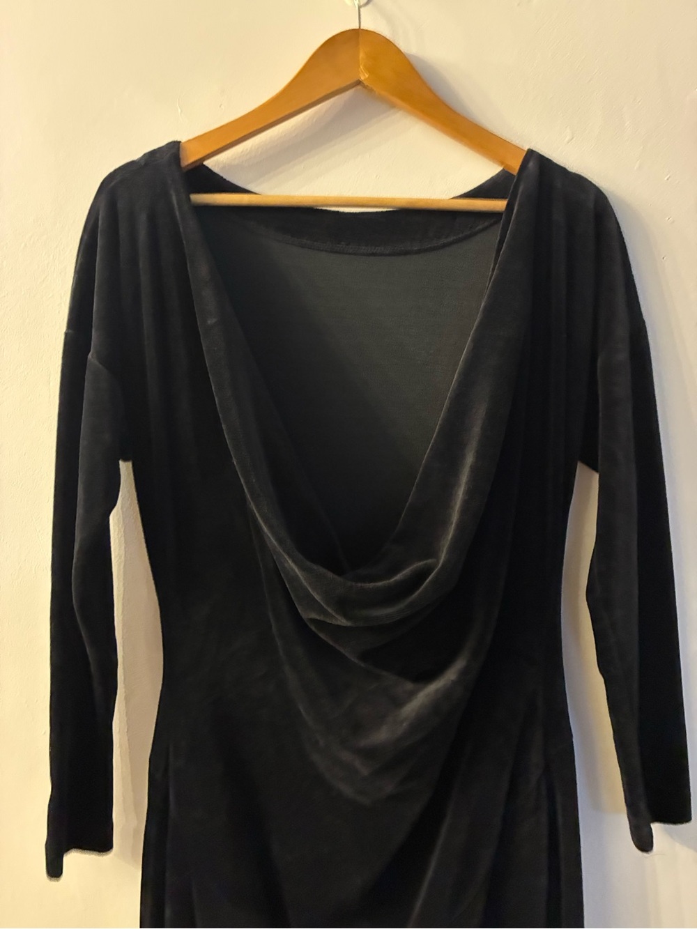 Vintage 1980’s Original Rare Betsey Johnson Punk Label Velvet Maxi Dress Black - Picture 10 of 13